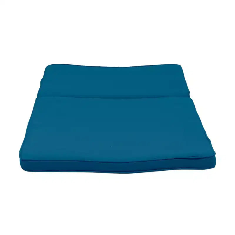 Kyoto – Ensemble 3 pièces de chaises longues d'extérieur en bois d'acacia avec coussins – Teck/Bleu – Christopher Knight Home : Sièges sans accoudoirs et table d'appoint pour patio