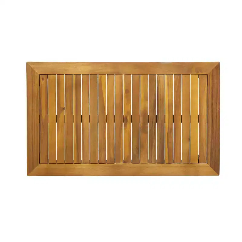 Ensemble de conversation d'extérieur Nicholson 4 places en bois d'acacia - Teck/Beige - Christopher Knight Home : Salon de jardin avec coussins et table basse
