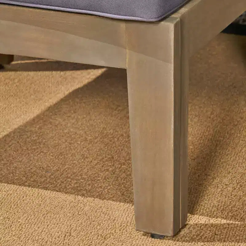 Grenada Ensemble de Conversation d'Extérieur 2 Pièces en Bois d'Acacia - Gris/Gris Foncé - Christopher Knight Home : Mobilier de Conversation d'Extérieur avec Table Basse