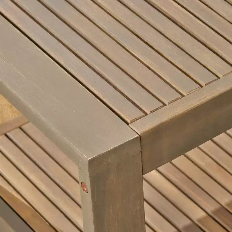 Grenada Ensemble de Conversation d'Extérieur 2 Pièces en Bois d'Acacia - Gris/Gris Foncé - Christopher Knight Home : Mobilier de Conversation d'Extérieur avec Table Basse