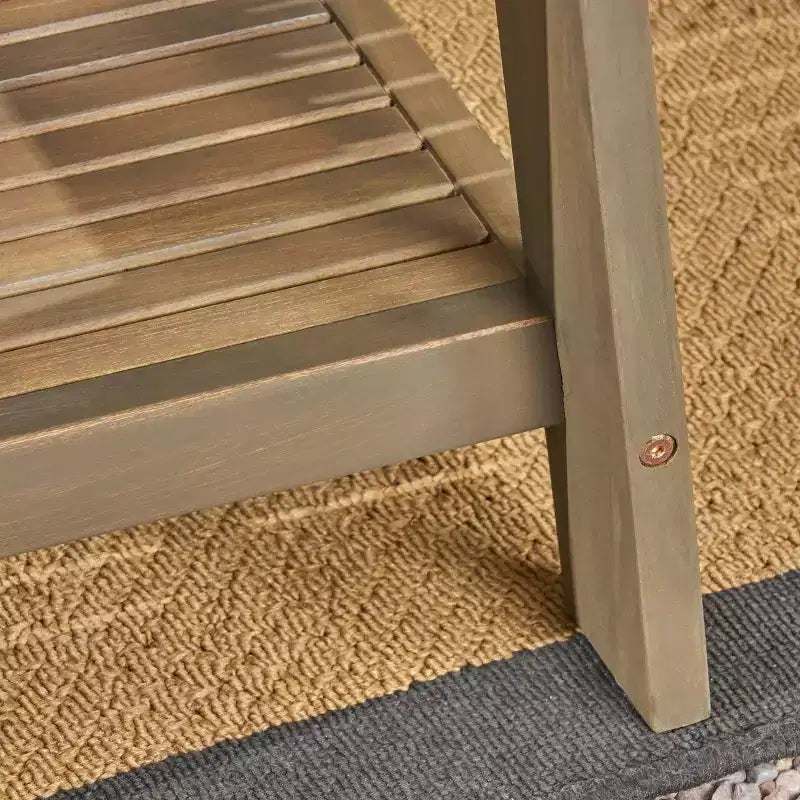 Grenada Ensemble de Conversation d'Extérieur 2 Pièces en Bois d'Acacia - Gris/Gris Foncé - Christopher Knight Home : Mobilier de Conversation d'Extérieur avec Table Basse