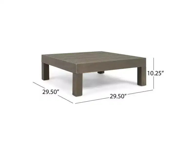 Ensemble de canapé et de fauteuils de club Brava 9 pièces en bois d'acacia – Gris/Gris foncé – Christopher Knight Home