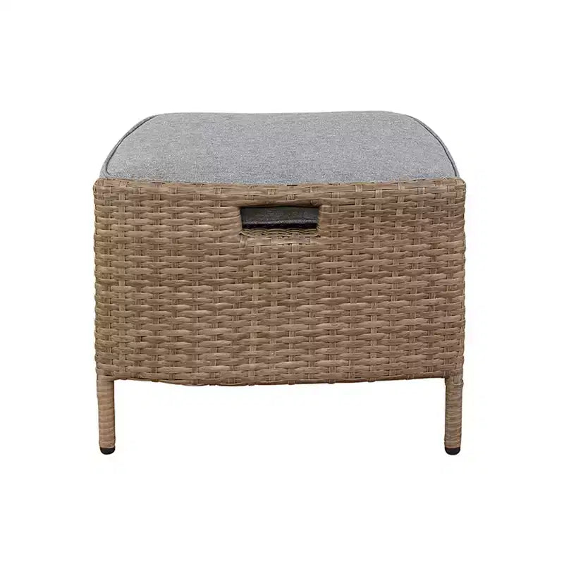Ensemble de conversation 5 pièces Kokoli - Marron - Meubles Alaterre : mobilier de jardin avec coussins, aucun assemblage requis