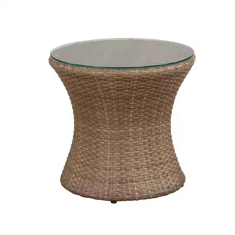 Ensemble de conversation 5 pièces Kokoli - Marron - Meubles Alaterre : mobilier de jardin avec coussins, aucun assemblage requis