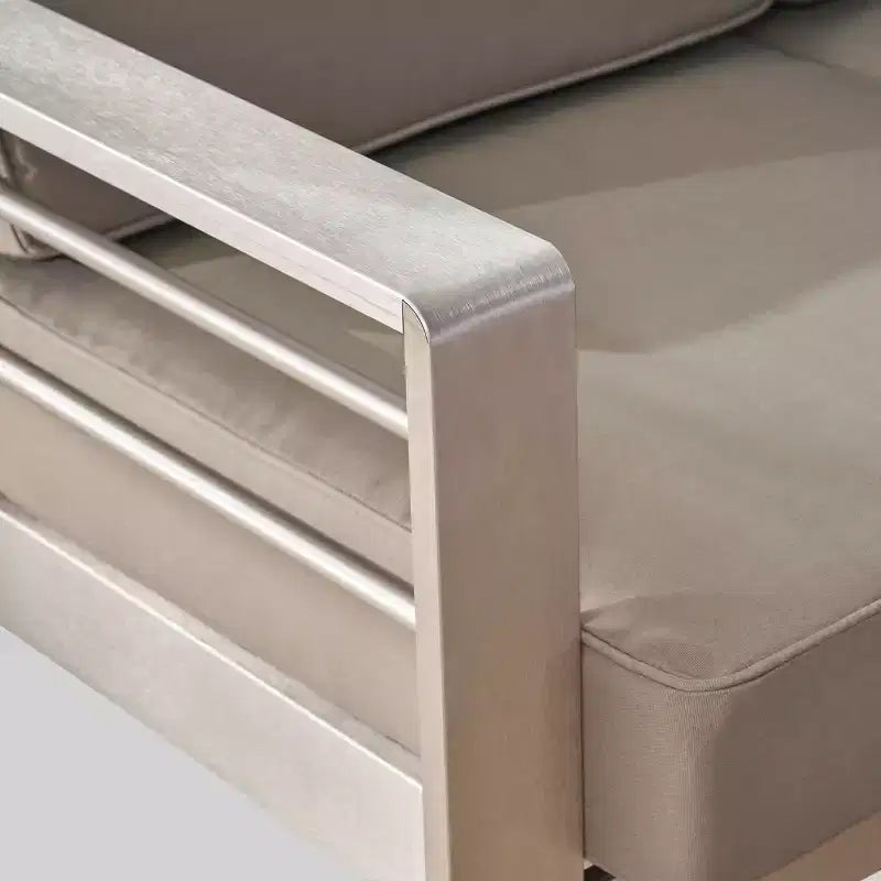 Ensemble table de foyer rectangulaire Cape Coral 3 pièces en aluminium et MGO - Gris clair - Christopher Knight Home