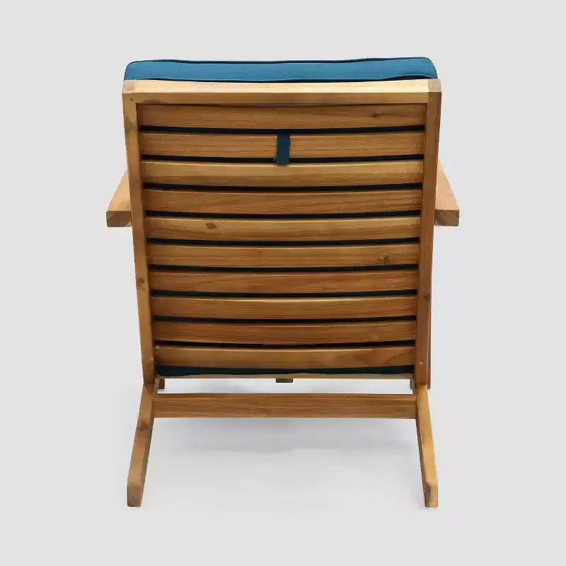 Ensemble de conversation 3 pièces en bois d'acacia Leah : Sièges d'extérieur avec coussins – Christopher Knight Home