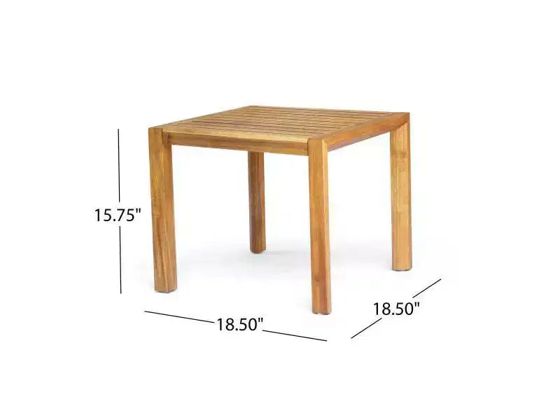 Ensemble de conversation 3 pièces en bois d'acacia Leah : Sièges d'extérieur avec coussins – Christopher Knight Home