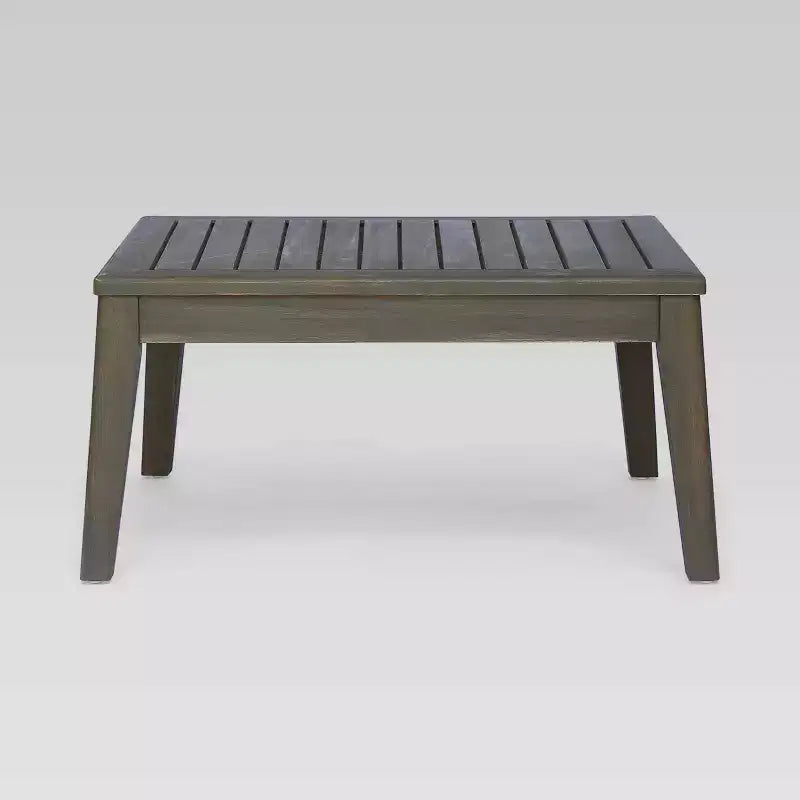 Ensemble de canapé d'angle 7 pièces en acacia Grenada - Gris/Gris foncé - Christopher Knight Home
