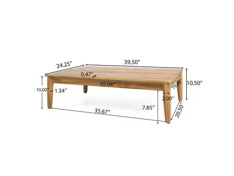 Ensemble de conversation de 5 pièces pour patio en bois d'acacia Magnolia – Teck/Gris foncé – Christopher Knight Home : Ensemble de conversation moderne résistant à l'eau
