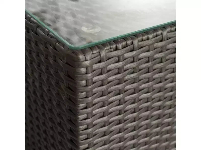 Ensemble de sièges sectionnels en osier 8 pièces Santa Rosa - Gris/Argent - Christopher Knight Home : Cadre en aluminium, résistant aux intempéries