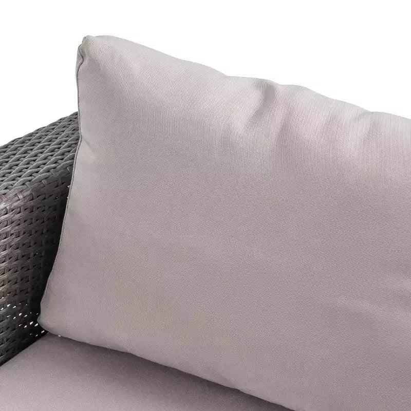 Christopher Knight Home Ensemble de 4 meubles d'extérieur en osier Santa Rosa gris/gris clair