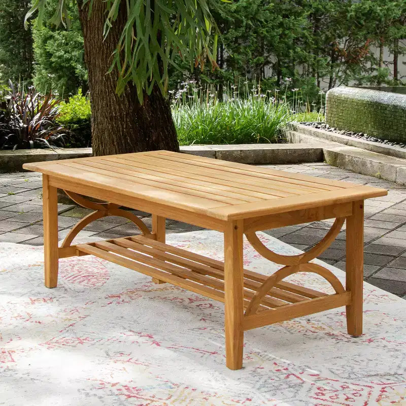 Ensemble de conversation d'extérieur Sonoma Lane Eola 5 pièces en teck avec coussins zippés beiges – Résistant aux intempéries