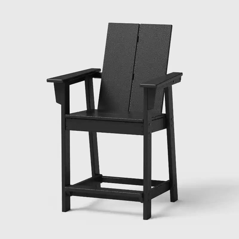 POLYWOOD Moore Ensemble de balcon 3 pièces hauteur comptoir noir