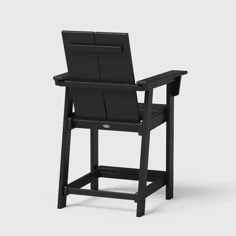 POLYWOOD Moore Ensemble de balcon 3 pièces hauteur comptoir noir