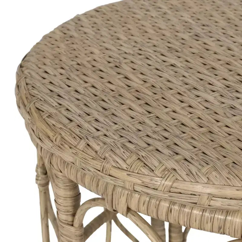 Ensemble de conversation d'extérieur 3 pièces en osier Bruce avec coussins marron clair/beige - Christopher Knight Home: Rotin synthétique, résistant aux UV et aux intempéries