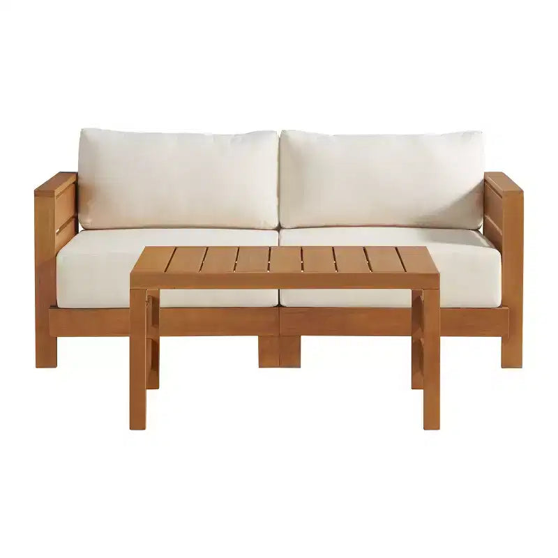 Alaterre Furniture Ensemble de meubles d'extérieur Barton 2 pièces résistant aux intempéries avec canapé et table basse