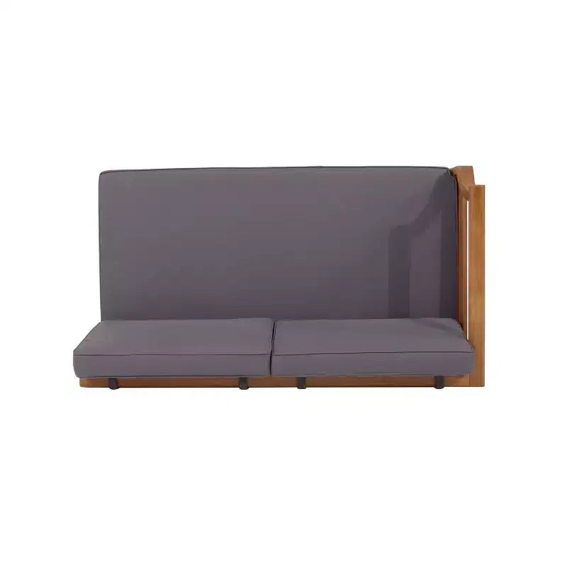Ensemble de 5 meubles de jardin modulaires Aston en bois d'acacia d'inspiration moderne du milieu du siècle avec fauteuil de club, couleur teck/gris foncé - Christopher Knight Home