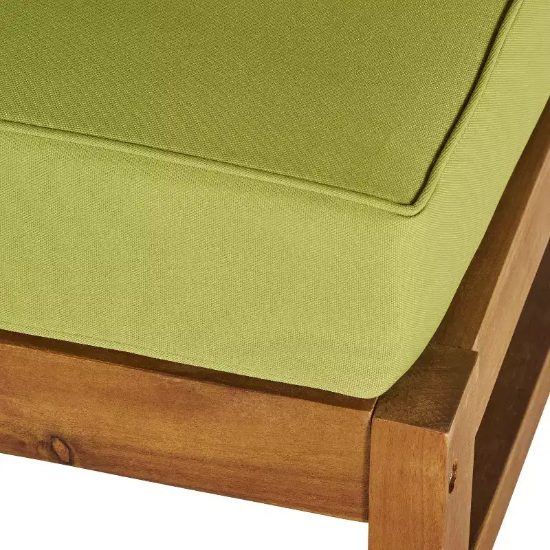 GDFStudio Abena Ensemble de conversation d'extérieur 6 places avec canapé sectionnel et fauteuil club en bois d'acacia et coussins