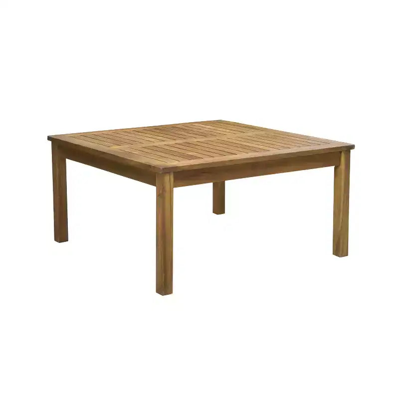 GDFStudio Abena - Canapé d'angle d'extérieur 9 places en acacia avec coussins