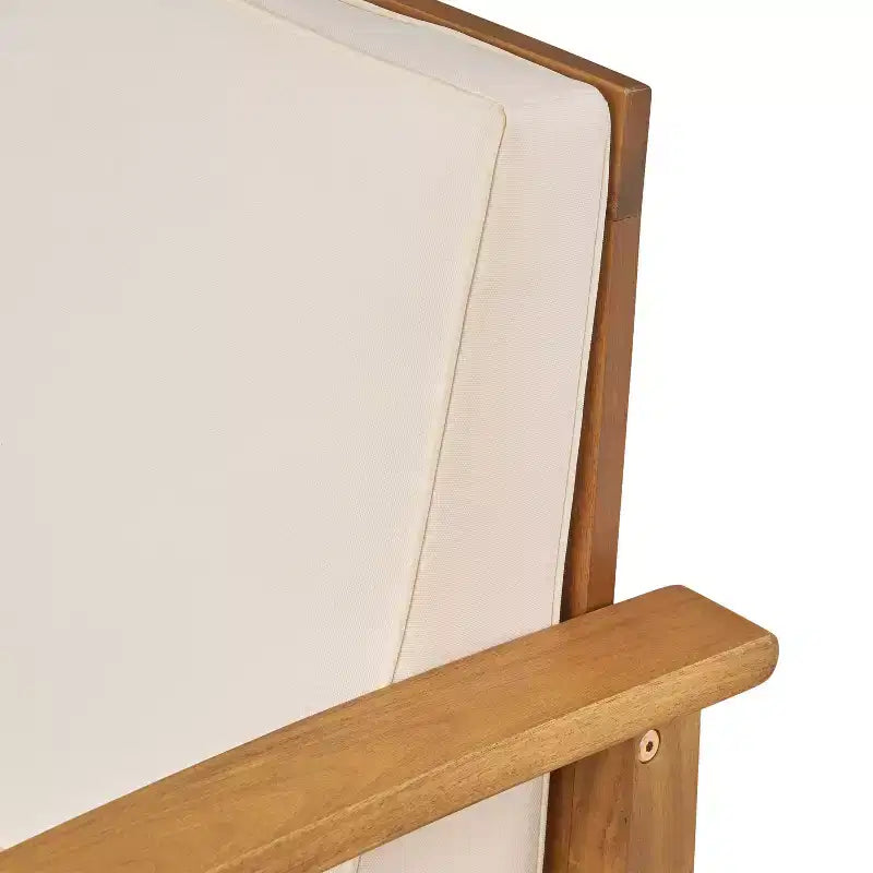 GDFStudio Abena - Canapé d'angle d'extérieur 9 places en acacia avec coussins