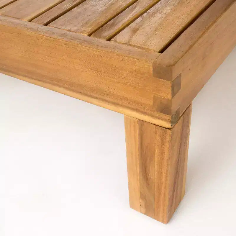 Christopher Knight Home Cascada, canapé sectionnel d'extérieur en bois d'acacia 7 places avec coussins