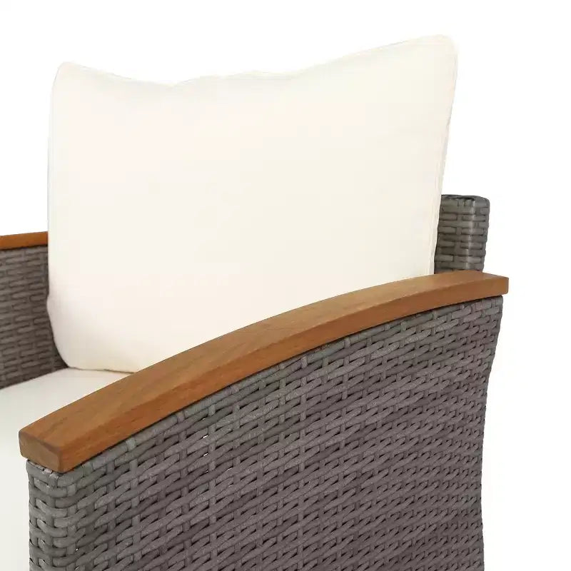 Salon de jardin 9 pièces en rotin, ensemble de canapés de patio avec table basse et coussins lavables - ModernLuxe