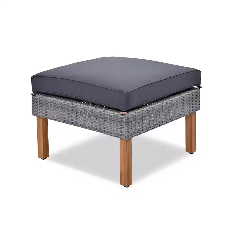 Salon de jardin 9 pièces en rotin, ensemble de canapés de patio avec table basse et coussins lavables - ModernLuxe