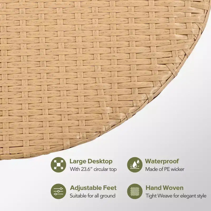 Ensemble de canapé d'extérieur sectionnel en rotin résistant aux intempéries Whisen avec coussins épais et oreillers, ensembles de conversation librement combinables