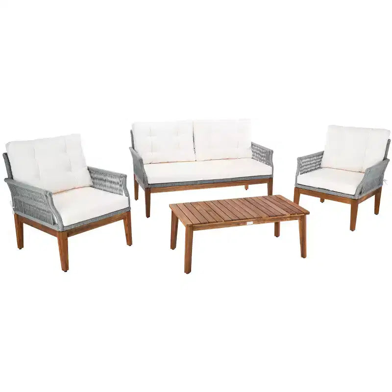 Ensemble de mobilier de salon 4 pièces Winslo - Intérieur/Extérieur - PAT7075 - Safavieh