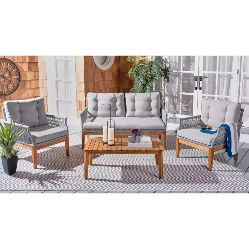 Ensemble de mobilier de salon 4 pièces Winslo - Intérieur/Extérieur - PAT7075 - Safavieh