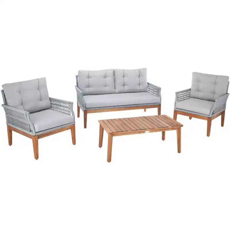 Ensemble de mobilier de salon 4 pièces Winslo - Intérieur/Extérieur - PAT7075 - Safavieh