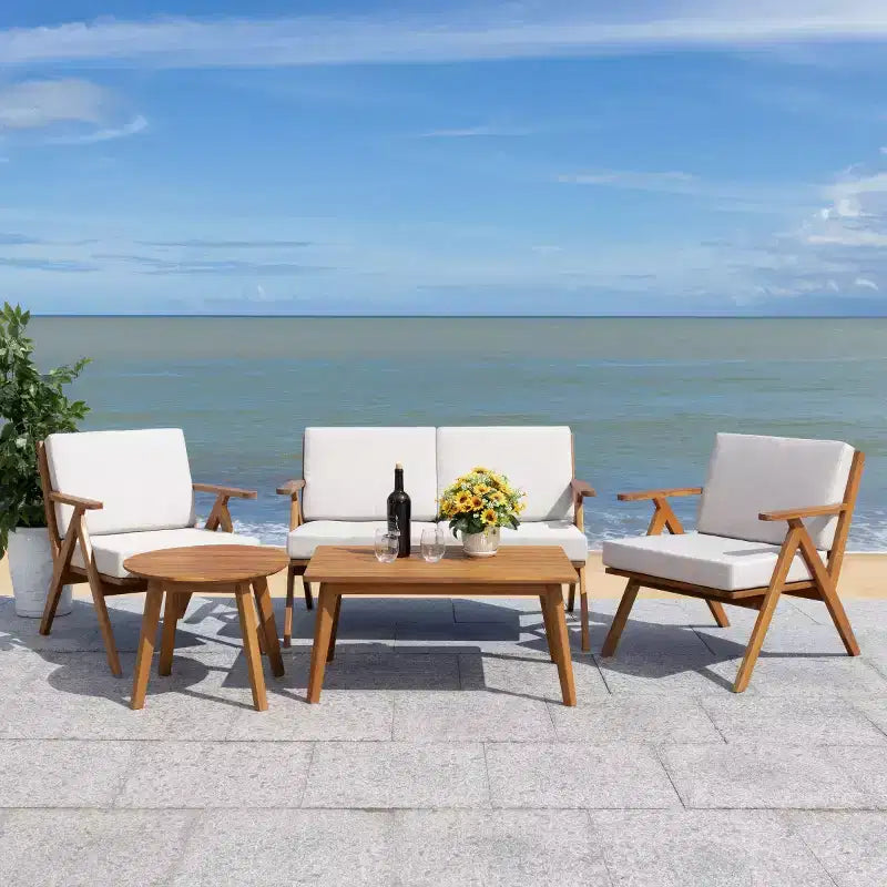 Ensemble de mobilier de jardin Dryad 5 pièces - Intérieur/Extérieur - PAT7306 - Safavieh