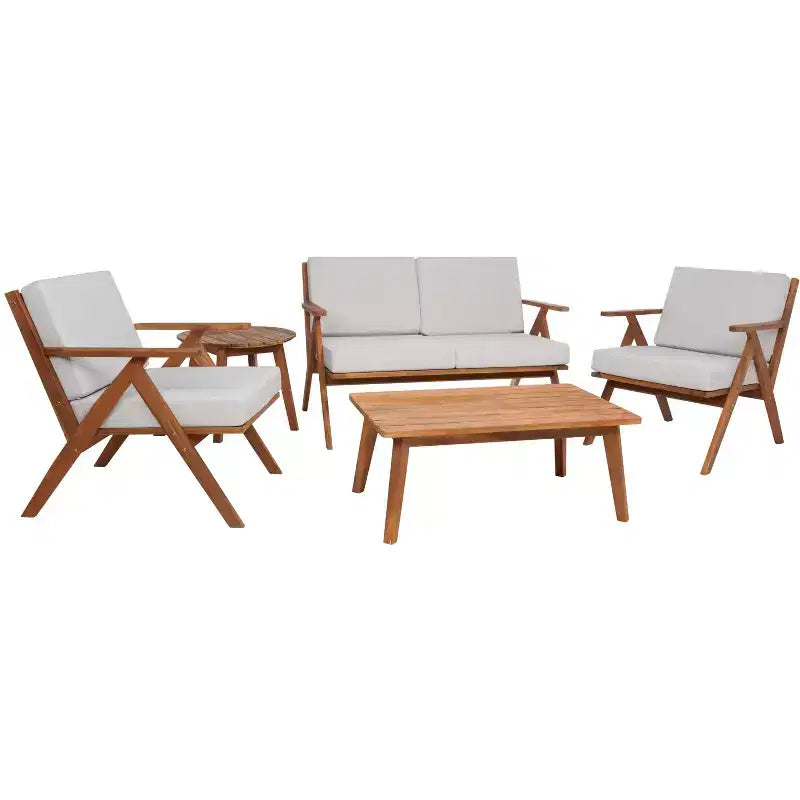 Ensemble de mobilier de jardin Dryad 5 pièces - Intérieur/Extérieur - PAT7306 - Safavieh