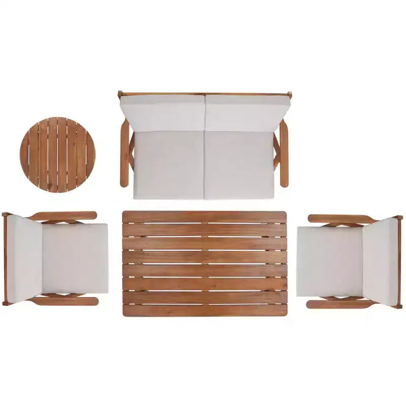 Ensemble de mobilier de jardin Dryad 5 pièces - Intérieur/Extérieur - PAT7306 - Safavieh