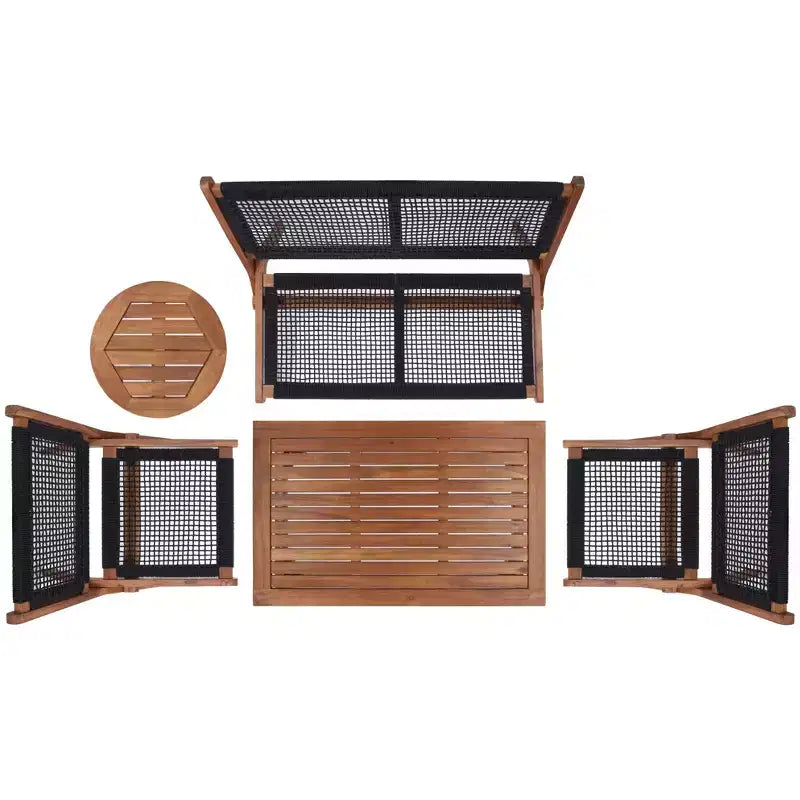 Ensemble de 5 meubles de salon Kobina - Intérieur/Extérieur - PAT7314 - Safavieh
