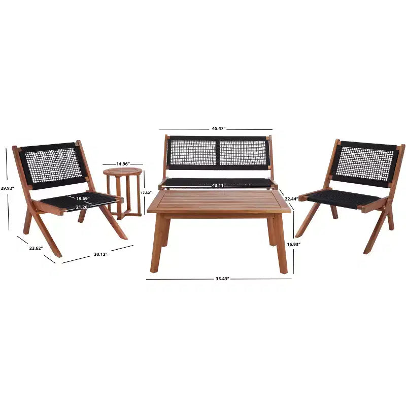 Ensemble de 5 meubles de salon Kobina - Intérieur/Extérieur - PAT7314 - Safavieh