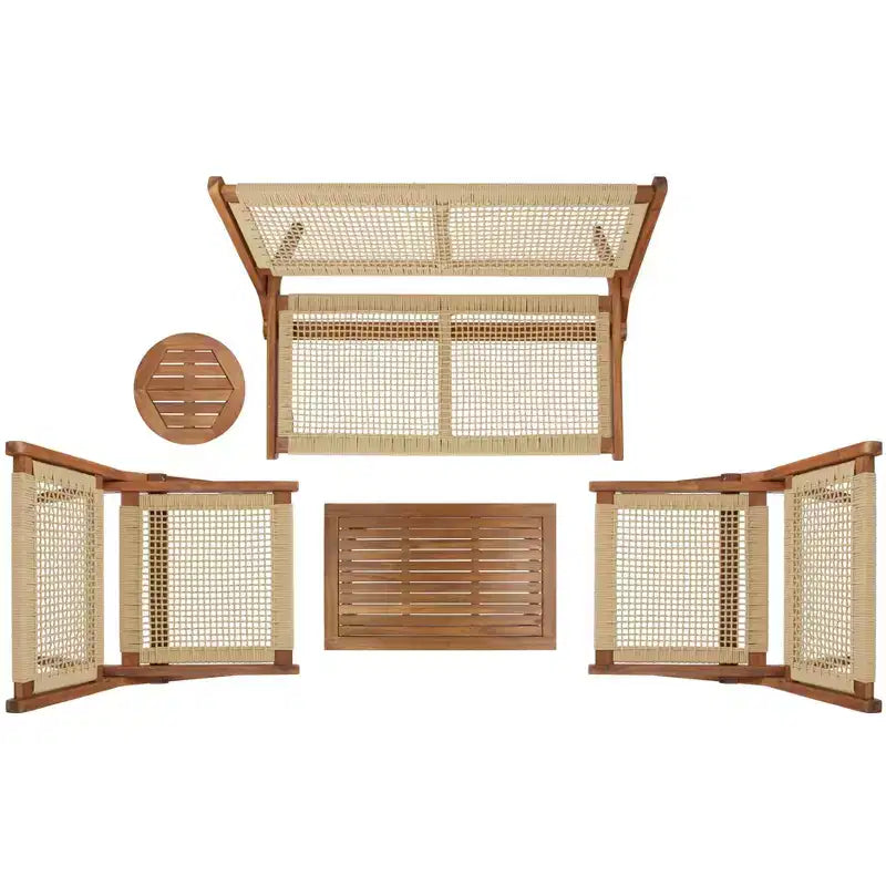 Ensemble de 5 meubles de salon Kobina - Intérieur/Extérieur - PAT7314 - Safavieh