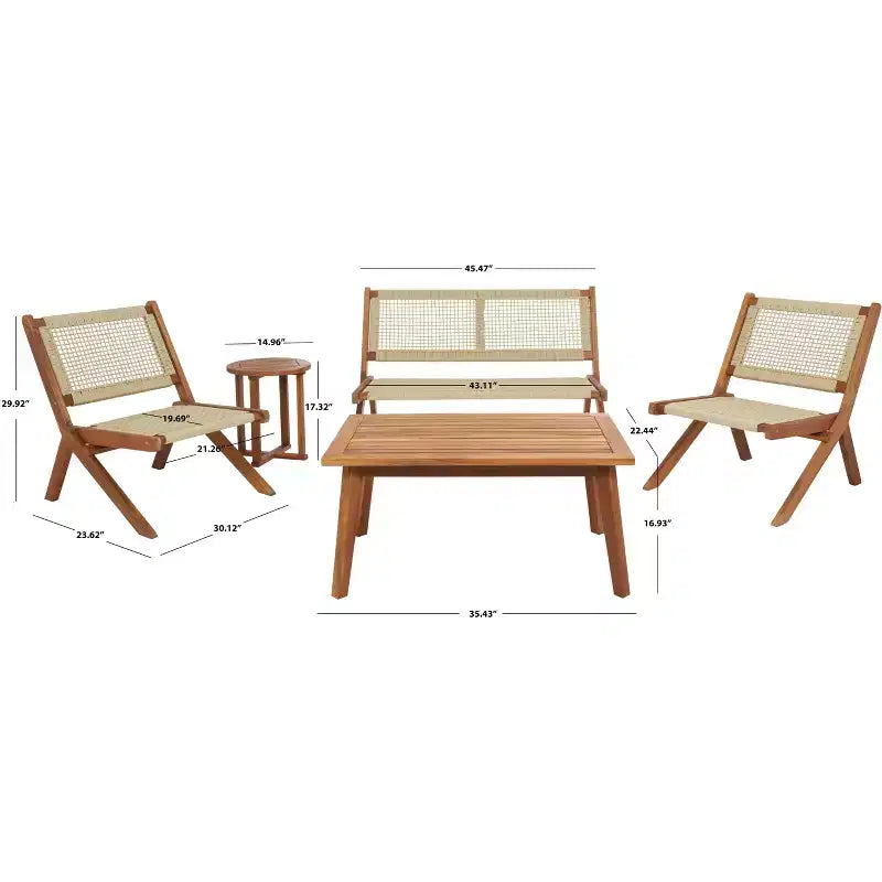 Ensemble de 5 meubles de salon Kobina - Intérieur/Extérieur - PAT7314 - Safavieh