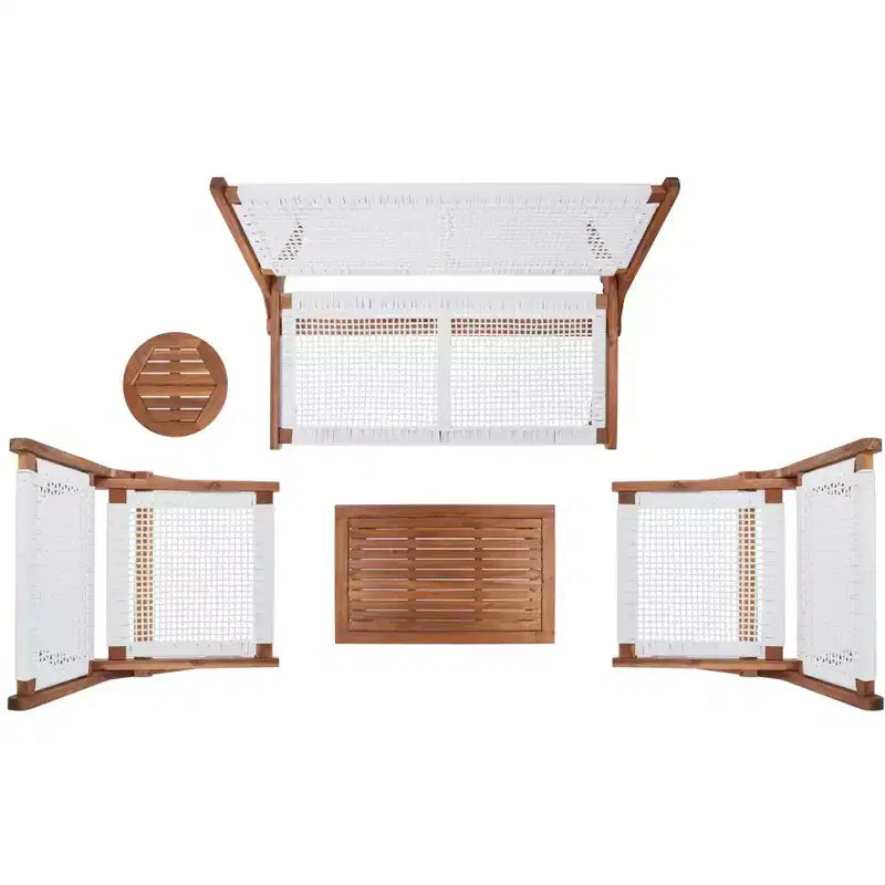 Ensemble de 5 meubles de salon Kobina - Intérieur/Extérieur - PAT7314 - Safavieh