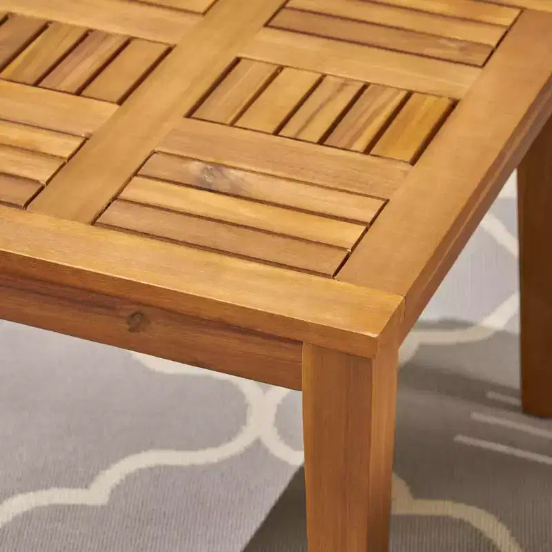 Christopher Knight Home Sewell Ensemble canapé 3 places et table basse en bois d'acacia et osier d'extérieur