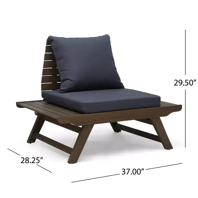 Christopher Knight Home Sedona Ensemble de conversation d'extérieur 4 places en bois d'acacia avec coussins