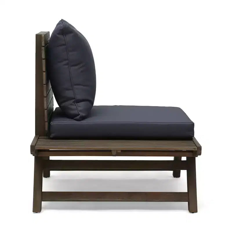 Christopher Knight Home Sedona Ensemble de conversation d'extérieur 4 places en bois d'acacia avec coussins