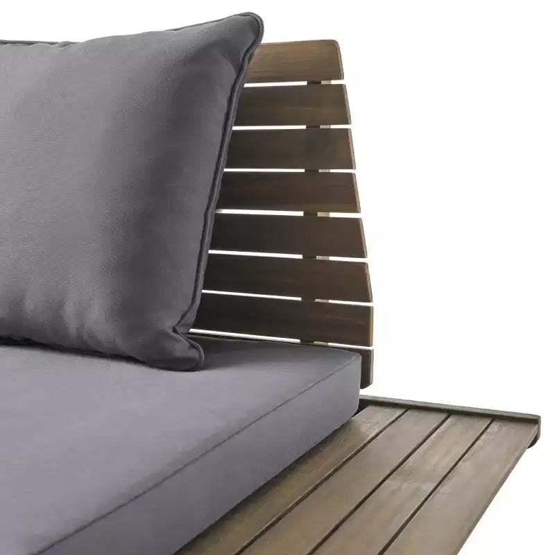 Christopher Knight Home Sedona Ensemble de conversation d'extérieur 4 places en bois d'acacia avec coussins