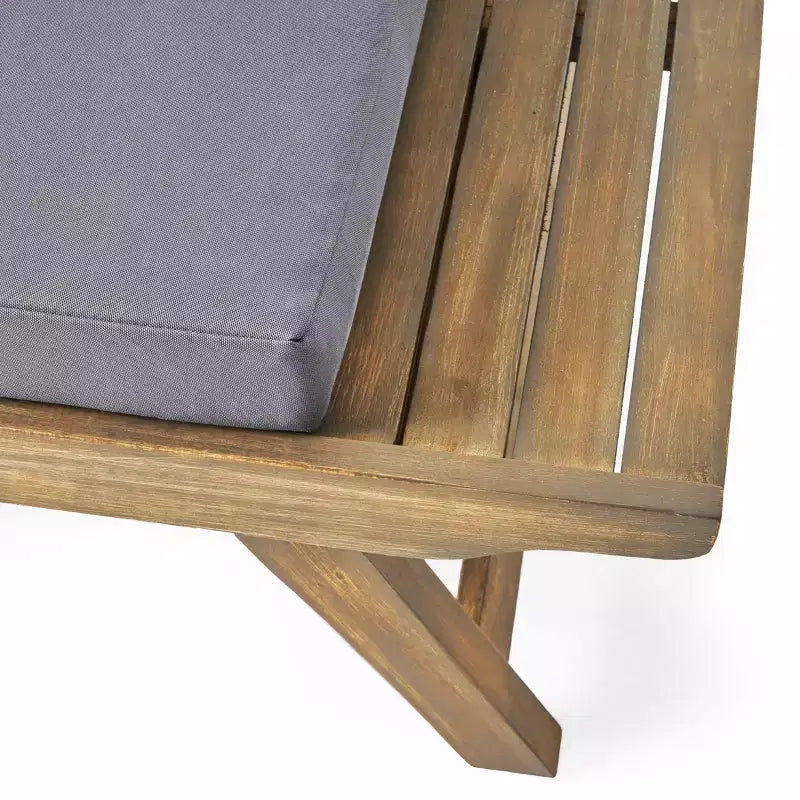 Christopher Knight Home Sedona Ensemble de conversation d'extérieur 4 places en bois d'acacia avec coussins