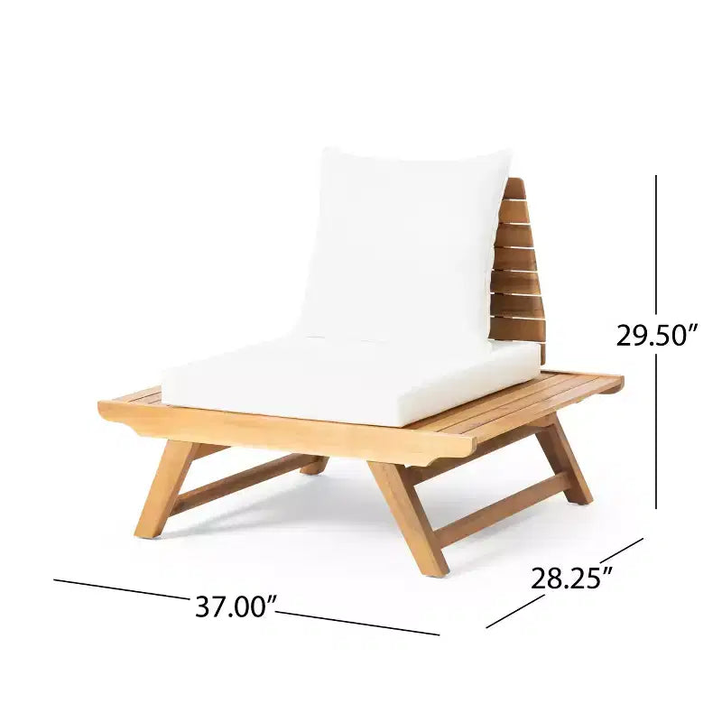 Christopher Knight Home Sedona Ensemble de conversation d'extérieur 4 places en bois d'acacia avec coussins