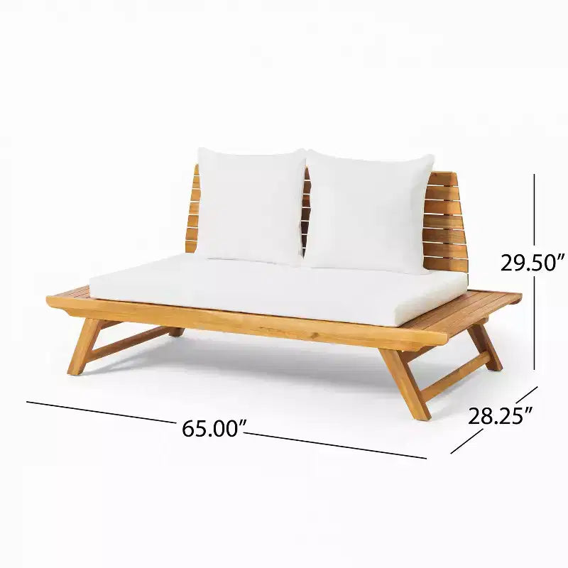 Christopher Knight Home Sedona Ensemble de conversation d'extérieur 4 places en bois d'acacia avec coussins