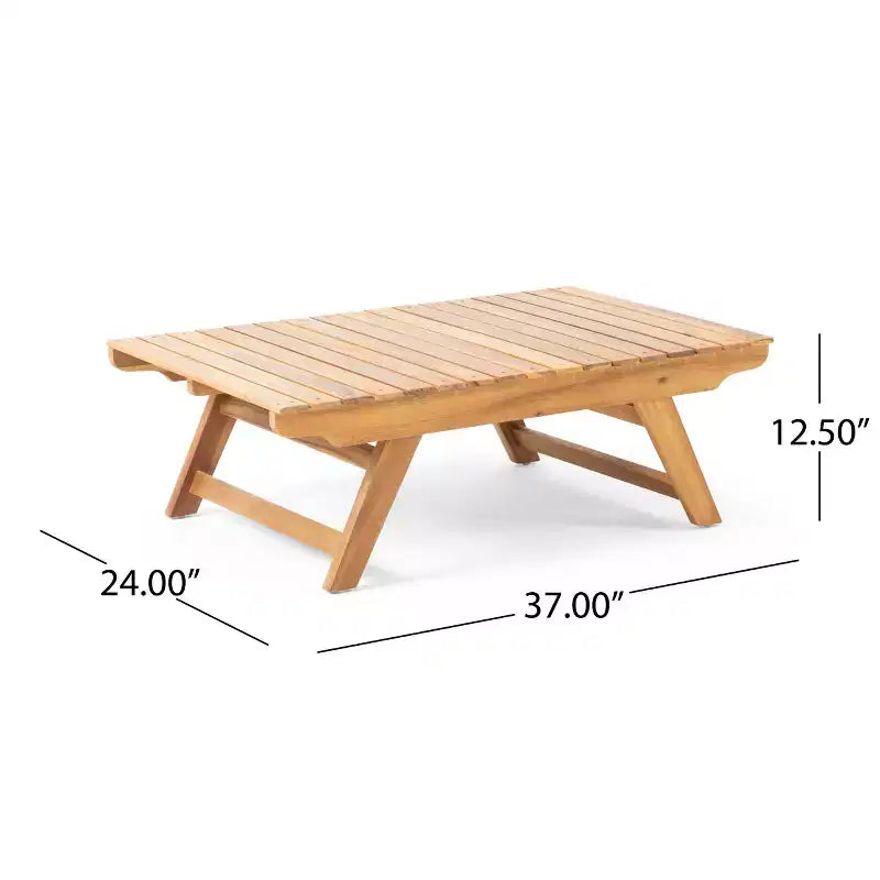 Christopher Knight Home Sedona Ensemble de conversation d'extérieur 4 places en bois d'acacia avec coussins