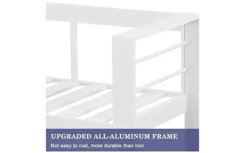 Ensemble de meubles de patio d'extérieur en aluminium Heynemo, ensemble de conversation moderne d'extérieur de 4 pièces avec canapé modulable, coussin et table basse pour balcon