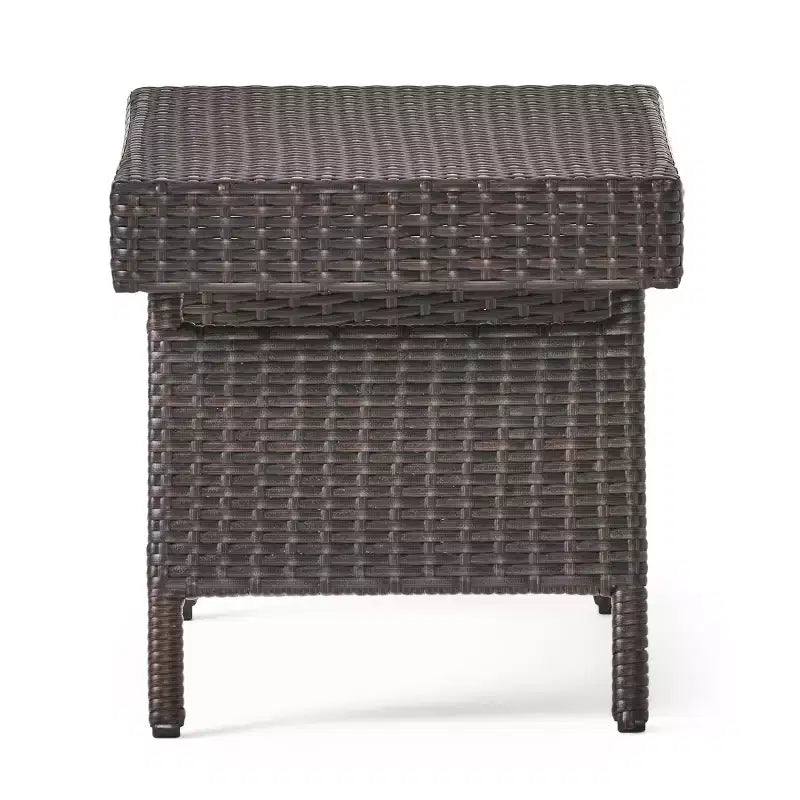 GDFStudio Soleil Ensemble conversationnel de 3 pièces pour chaise longue inclinable en osier d'extérieur avec bras réglables