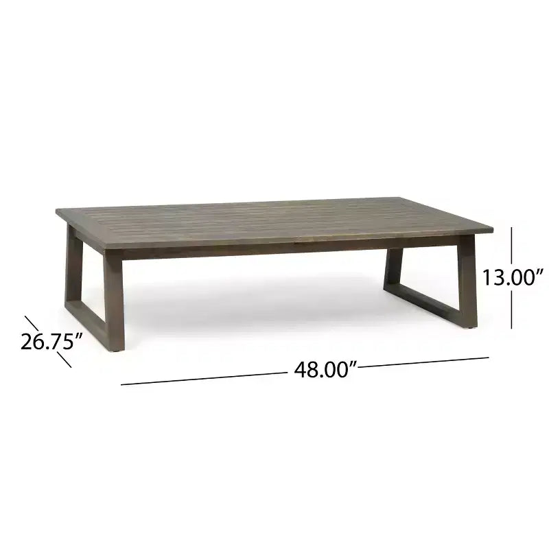 Christopher Knight Home Hazel Ensemble Causeuse et Table Basse d'Extérieur en Bois d'Acacia avec Coussins